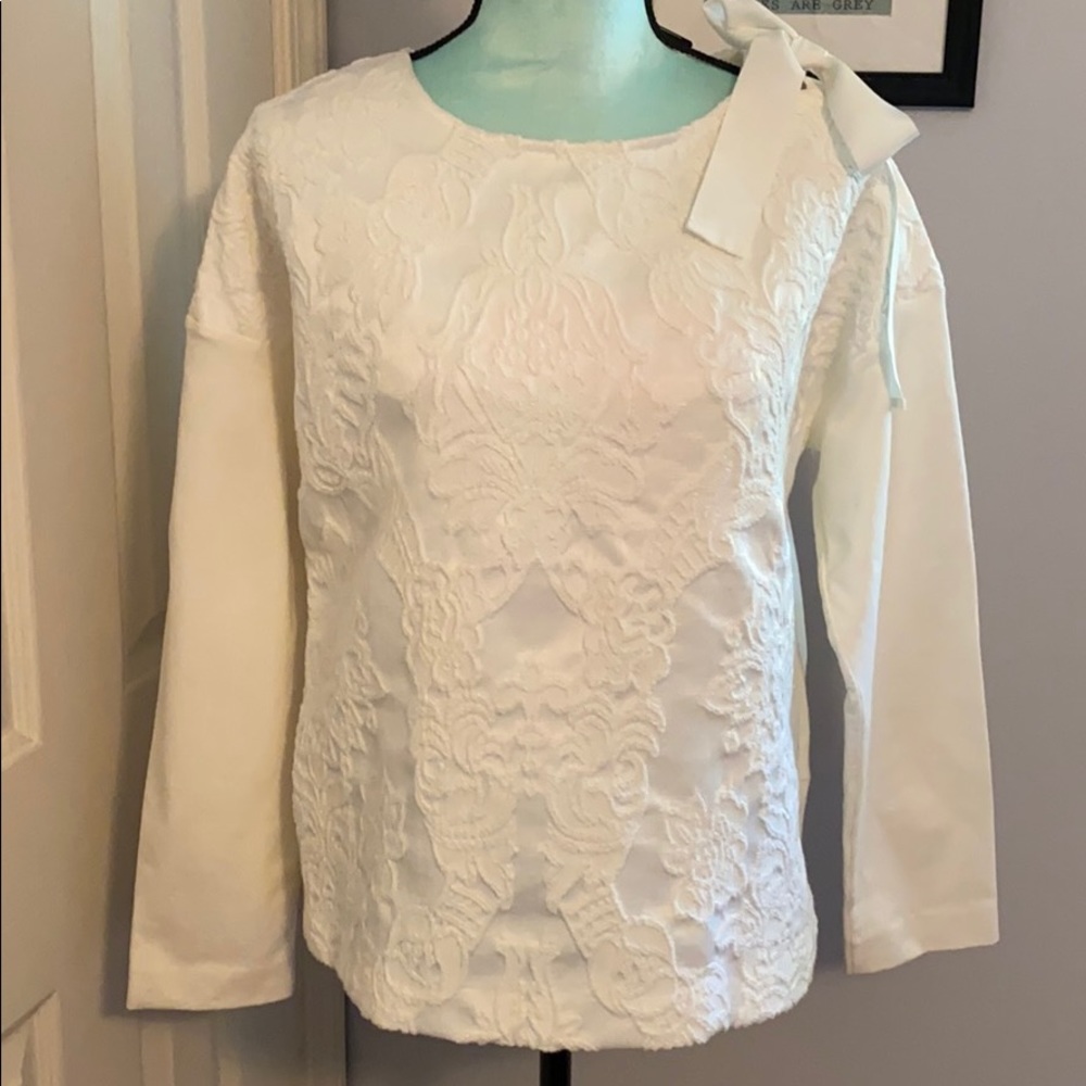 NWT Massimo Dutti quilted tie shoulder top